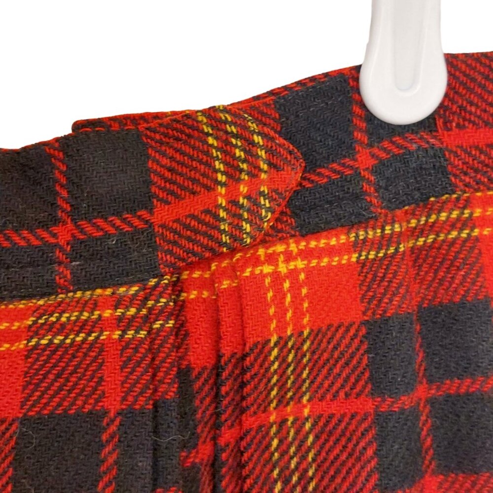 Vintage Red Plaid Tartan Skirt - Picture 2 of 5
